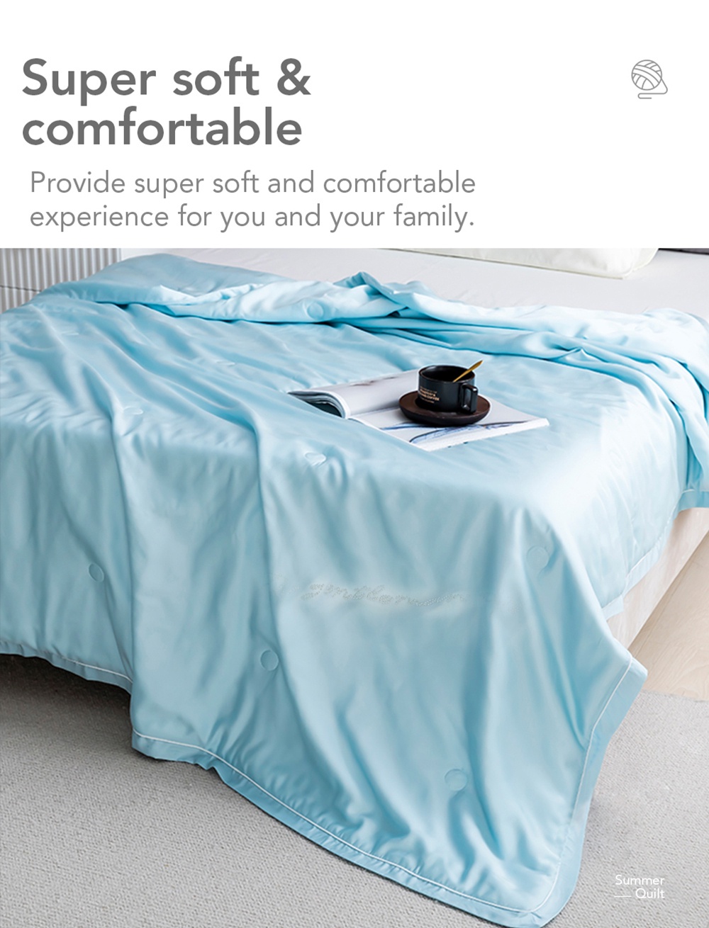 100 TC Tencel Breathable Summer Quilt-2